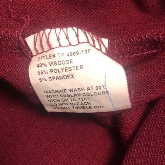 🔥3-$10🔥 Burgundy  long sleeve top - Picture 4 of 8